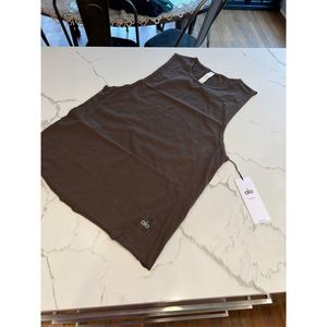 ALO men’s SOCIETY TANK brown NWT size medium